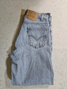 Pantalones de mezclilla vintage Levi 505 naranja con lengüeta calce regular pierna recta desgastados para hombre 33x30 - Imagen 1 de 12