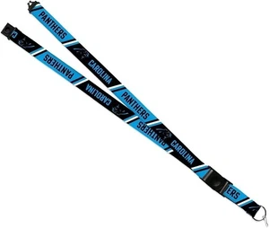 Carolina Panthers Lanyard Keychain Double Sided Breakaway Safety Design Adult... - Picture 1 of 7