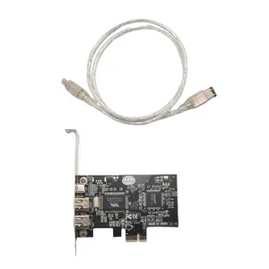 PCI Express x1 PCI-E FireWire 1394a IEEE1394 Controller Card 3 Port For9008 - Picture 1 of 10