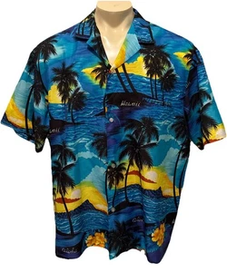 Royal Creations Shirt Mens XXL Hawaiian Short Sleeve Aloha Sunset Made in Hawaii - Picture 1 of 11