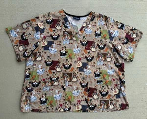 Tafford Scrub Top Thanksgiving Women’s Plus Size 2X Short Sleeve - Picture 1 of 3
