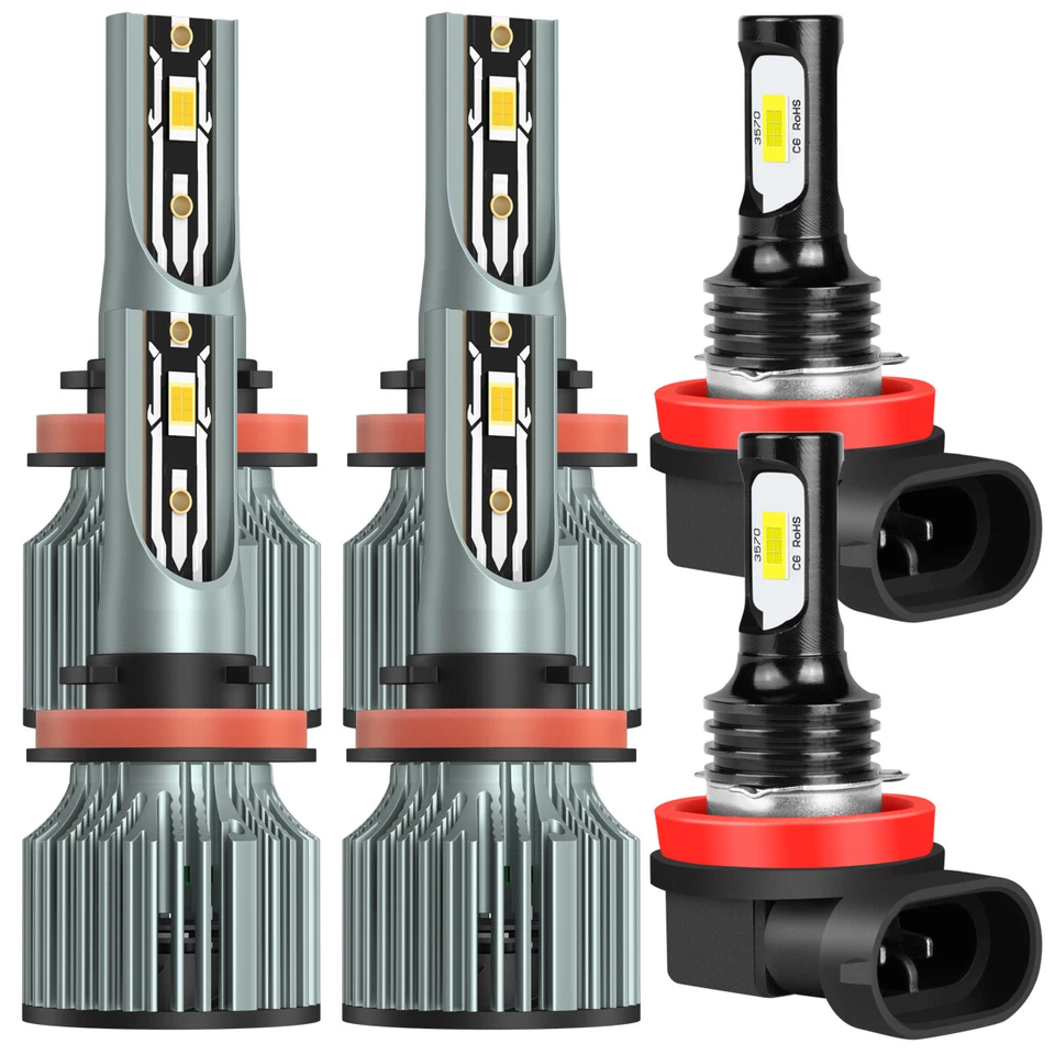 For 2016-2023 Toyota Tacoma 6x LED Headlight High Low Beam Fog Light Bulb Kit Q8 - Image 1 of 4