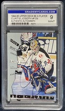 1994-95 Upper Deck Curtis Joseph On Card Auto Graded MINT 9