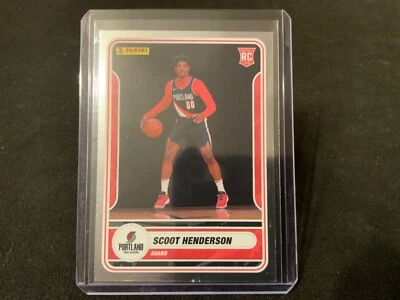 2023-24 Panini NBA Sticker Card SCOOT HENDERSON RC MIRROR SILVER FOIL ROOKIE SP - Image 1 of 4
