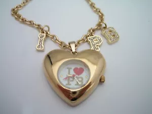 PAUL'S BOUTIQUE WATCH PA009GDGD GOLD STAINLESS STEEL NECKLACE CRYSTALS GENUINE - Picture 1 of 3