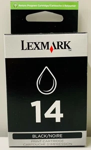 Nuevo cartucho de tinta genuino Lexmark 14 caja serie X X2600 serie Z Z2300 - Imagen 1 de 2