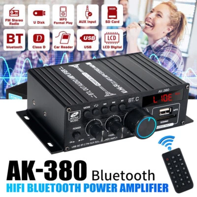 AK380 800W Bluetooth Power Digital Verstärker HIFI FM Audio Zuhause Auto mit Fer - Bild 1 von 4