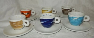 Amici  ILLY COLLECTION  6  ESPRESSO TASSEN   PETER ROESCH  1997 SCHWUNG SELTEN  - Bild 1 von 4