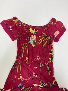 Allison Joy Evereve Moana Off Shoulder Coral Palm Maxi Dress Size M NWT Women's - Picture 1 of 9