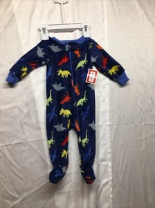 Kidgets Dino Print Blanket Sleeper Navy 3/6 M NWT - Picture 1 of 16