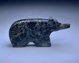 Native Zuni Carved Stone Bear Fetish By Eldred Quam (d.) - Picture 1 of 10
