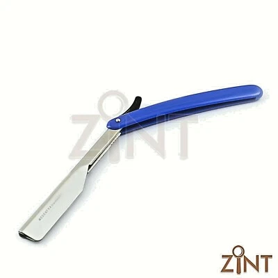 Blauer Friseur Männer Haarrasur Rasierer Salon Hals schneiden Rasieren Form Bart