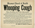 Panneau de coqueluche - locaux en quarantaine - Waymart PA-Comté de Wayne - maladie