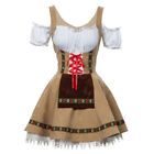 Womens German Bavarian Dirndl Dress Apron Oktoberfest Fancy Beer Maid Costume