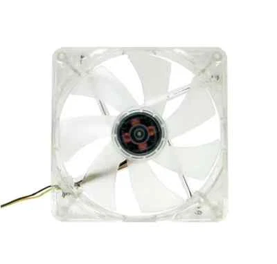 Yate Loon 140x140x25mm Clear Low Speed Fan with Quad Red LED D14SL-124R - Image 1 of 3