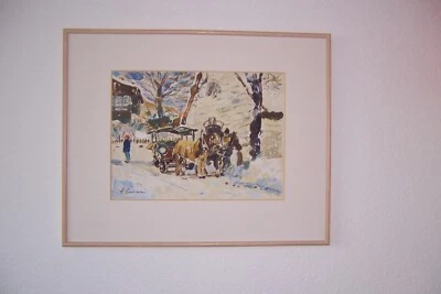 Gemälde "Winter im Allgäu", Öl auf Karton, Alla Sarkissian - Bild 1 von 3