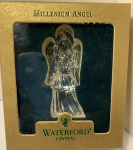 Figura de adorno de ángel de cristal Waterford Millenium en caja, 3,25"" de alto - Imagen 1 de 12