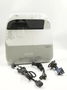 Epson PowerLite 485W 3LCD Projector WXGA Ultra Short Bundle 0-1250 Lamp Hours - Picture 1 of 4