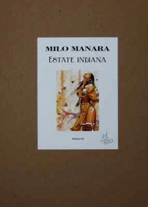 PORTAFOGLIO MILO MANARA - ESTATE INDIANA lim.199 Ex. STAMPA ARTISTICA ESTIVA INDIANA - Foto 1 di 10