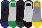 Mens Trainer Socks 4 Pairs Invisible No Show Shoe Liners With Gel Heel Grips
