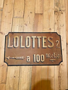 plaque en tole peinte pour les LOLOTTES  a 100 metres - Picture 1 of 13