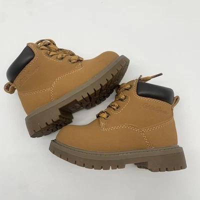 Туристические ботинки Eddie Bauer для мальчиков Karpie-T пшеничные коричневые на шнуровке сбоку на молнии размер 8 M - Изображение 1 из 4