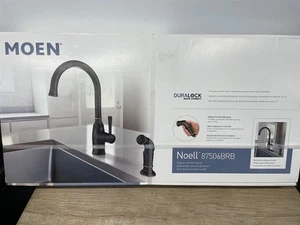 Moen Noell Single Handle Kitchen Faucet Pull Down Sprayer Bronze 87506BRB - Picture 1 of 1