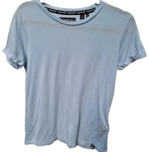 Superdry Premier Essentials Scoop Neck T-Shirt in Blue - 8 - Picture 1 of 7