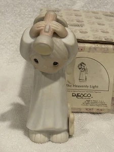 Figura de colección Precious Moments 1981 original The Heavenly Light E-5637 nueva con caja - Imagen 1 de 14