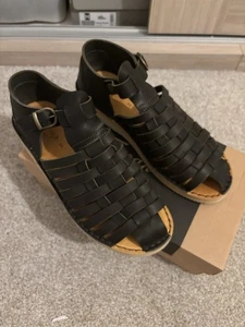 Fracap Sandals, Dark Olive Size Uk 10 - Picture 1 of 9