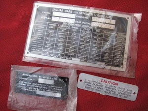 NOS Jaguar Engine / Body ID VIN# Lubrication Plate New Unused - Picture 1 of 9