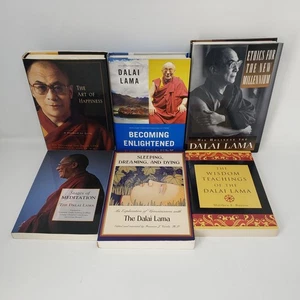 Dalai Lama Teachings 6 Book Lot (HC/PB, Happiness, Enlightenment) - Foto 1 di 10
