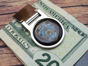 VINTAGE NYPD NEW YORK POLICE DEPARTMENT CAR ADJUSTABLE LOCKING MONEY CLIP WALLET - Picture 1 of 9