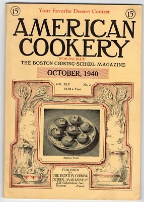 American Cookery Magazine  October 1940 Boston Cooking School  Illustrated — 第 1/4 张图片