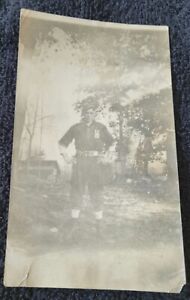 Vintage Black & White Baseball Player Photo Late 1800's Early 1900's 
