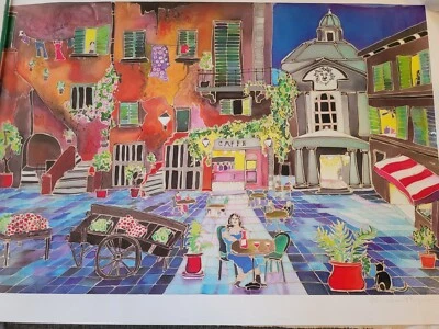 "Roma Cafe" by Linnea Pergola, Numbered and Signed With Certificate Of Authentic - Image 1 of 4