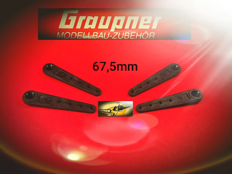 GRAUPNER DES CFK-HOCHLAST SERVOARM 67,5MM 4STK., 7907.3 Günther Modellsport - Bild 1 von 1