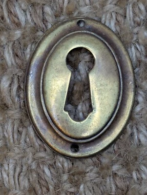 Cubierta de Cerradura de Latón Antiguo Escutcheon Door Hardware Foto 1 de 4