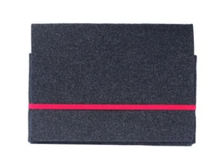 Filztasche dunkelgrau meliert, 4mm Filz, robust, verschiedene Gummibänder  - Bild 1 von 4