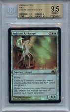 MTG Sublime Archangel BGS 9.5 Magic 2013 M13 Mystic Foil Magic Card Amricons 097