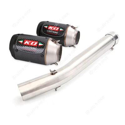 For Suzuki GSXR 1000 2005 2006 Exhaust Pipe 51mm Muffler Tips Reserve Catalyst - Image 1 of 4