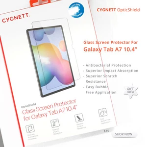 Samsung Galaxy Tab A7 Screen Protector Cygnett Glass Shield GIFT35 AT SCP01 - Picture 1 of 4