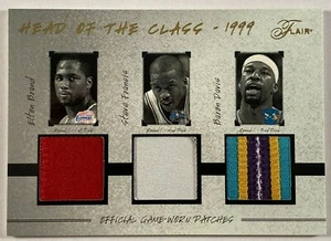 2004-05 FLAIR GAME WORN TRIPLE PATCH /33 FRANCIS, BRAND, DAVIS - HEAD OF CLASS - Picture 1 of 2