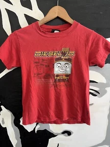 Vintage 90s Diesel 10 Angry Thomas Train Shirt Kids Size 7 Made In USA Changes - Picture 1 of 11