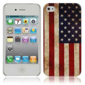 Twarde etui retro flaga do telefonu komórkowego iPhone 4 i 4S motyw USA - Zdjęcie 1 z 3