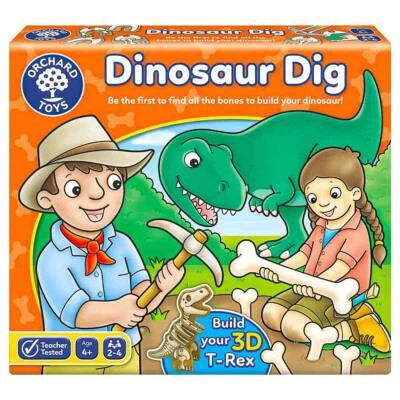 ORCHARD TOYS | DINOSAUR DIG | BUILD YOUR 3D T-REX | 2-4 PLAYERS | AGES 4+ | NEW - Image 1 of 4