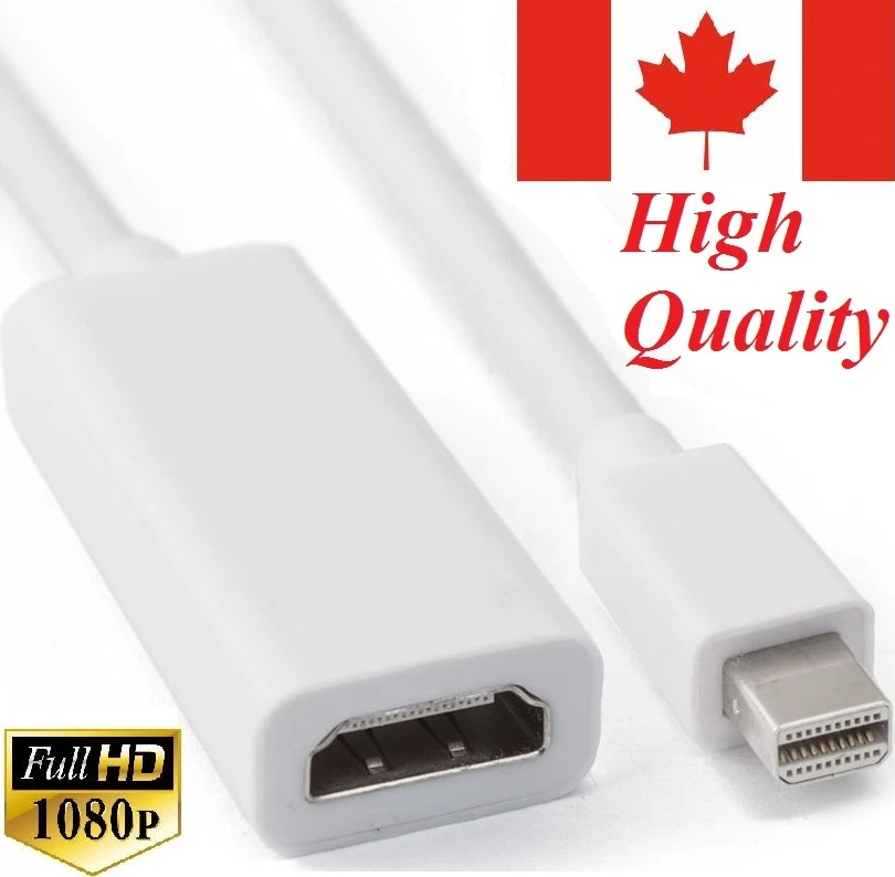 Mini DisplayPort to HDMI Adapter Cable for MacBook Pro Air Windows PC Computer - Bild 1 von 3