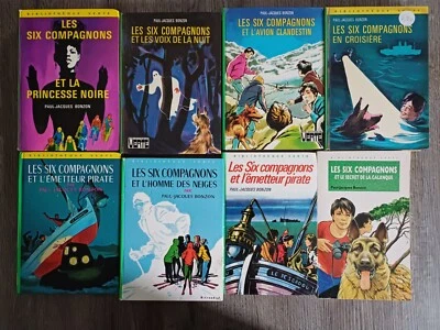 LES SIX COMPAGNONS PAR P.J. BONZON EN BIBLIOTHEQUE VERTE - LOT DE 8 LIVRES - Photo 1/3