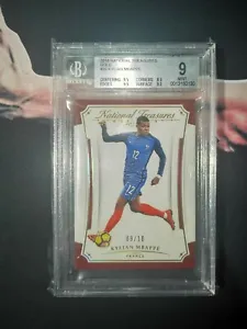 2018 National Treasures Soccer #39 Kylian Mbappe RC France 9/10 BGS 9 w/ 9.5 - Picture 1 of 6