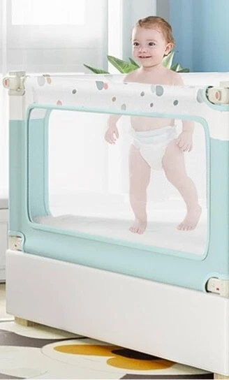 Riel de cama para niños pequeños, riel de cama ajustable de seguridad ligero Foto 1 de 4
